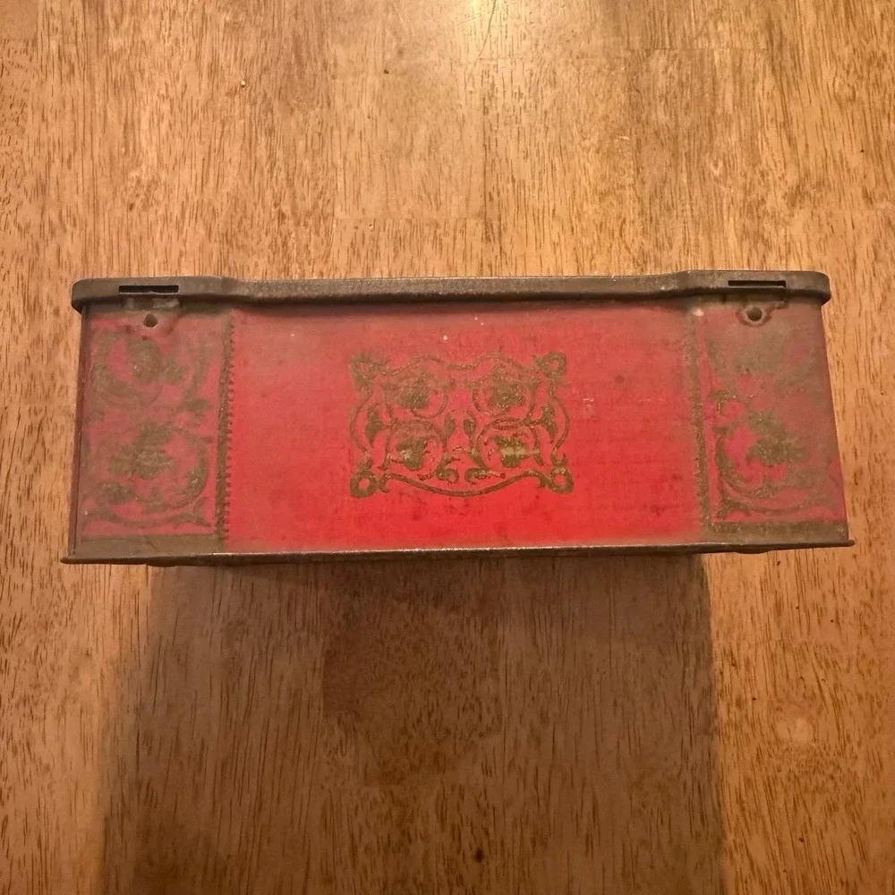 Vintage A.S. Wilkin Cremona Park Red Boy Toffee‎ tin, likely dating 1930's